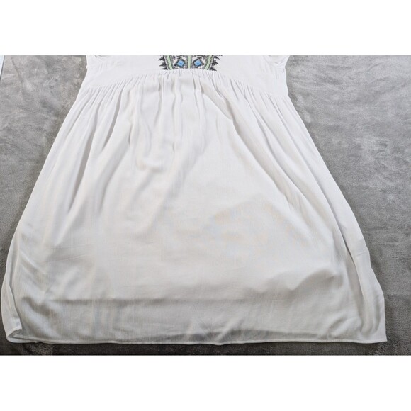 Soft Surroundings Dress Women's XL Daisha Gauze White Embroidery Boho Preppy - Picture 6 of 11